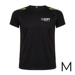 T-shirt desporto preta tamanho-m roly