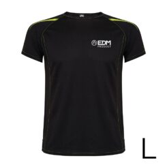 T-shirt desporto preta tamanho-l roly
