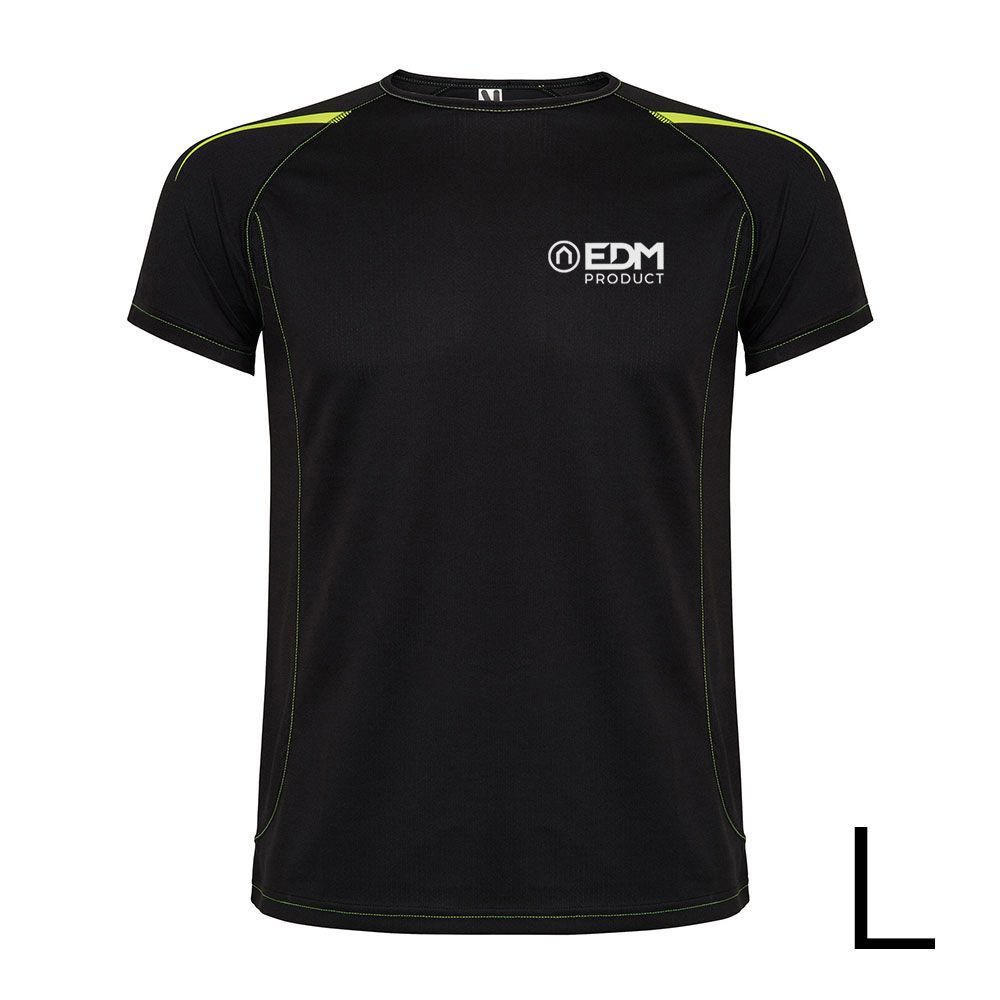 T-shirt desporto preta tamanho-l roly