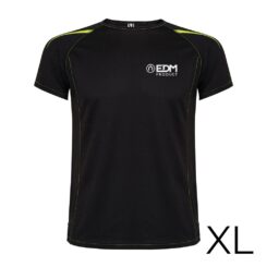 T-shirt desporto preta tamanho-xl roly