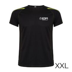 T-shirt desporto preta tamanho-xxl roly