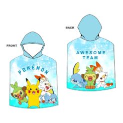 Poncho de praia infantil 55 x 110 cm pokemon