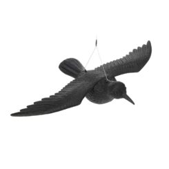 Espanta-pássaros de plástico em forma de corvo voador 58 cm