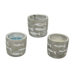 NULL Vela de citronela com recipiente de cimento, 70 g, ø7 x 7,5 cm, cores sortidas