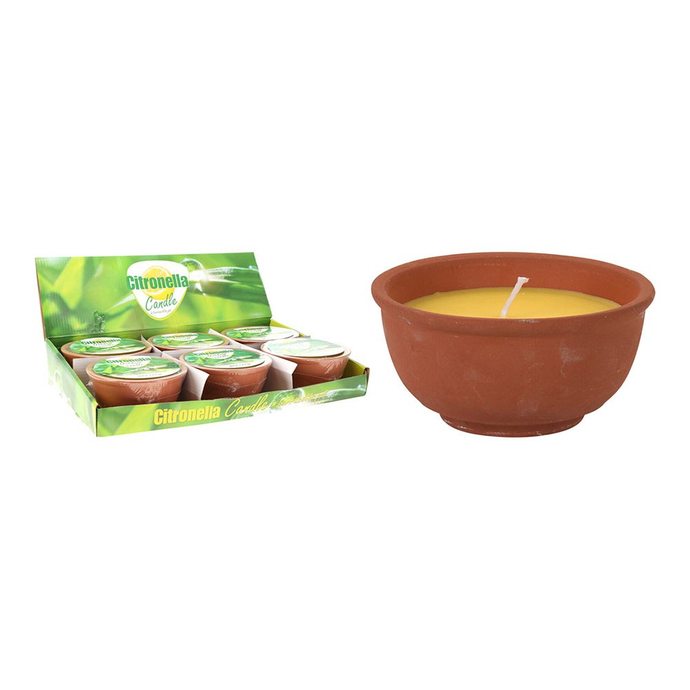Vela de citronela em vaso de terracota, Ø13 x 70 mm
