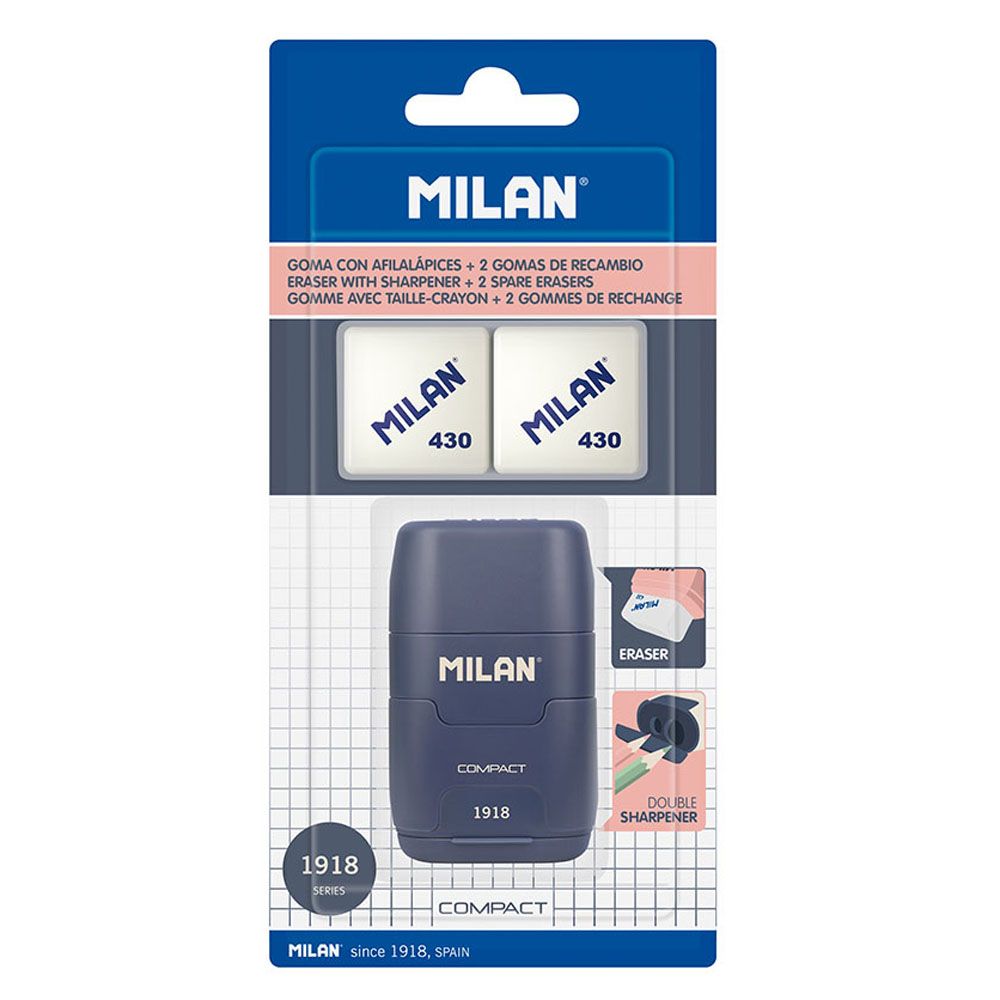Blíster afia compact serie 1918 azul + 2 borrachas de recarga milan