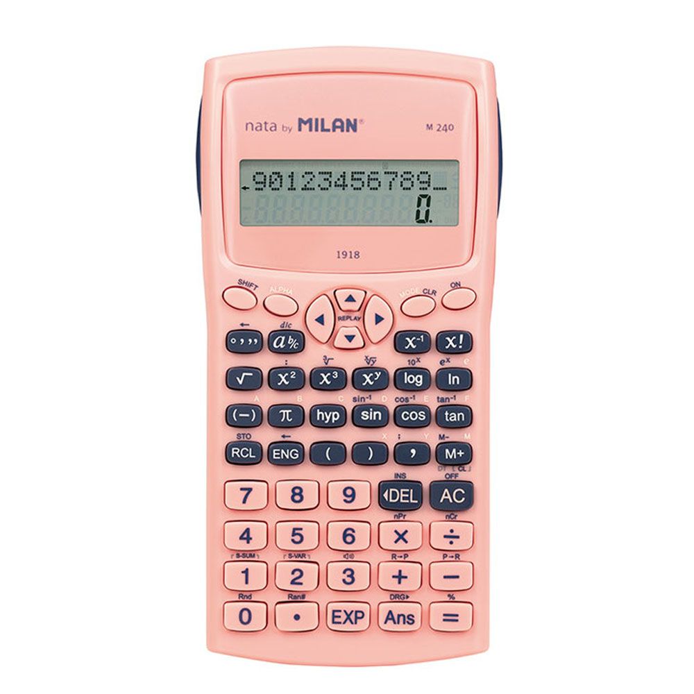 Blíster calculadora científica M240 serie 1918 rosa milan