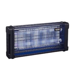 Mata-insetos elétrico profissional, preto, 2 x 15 W, 100 m², 54,2 x 10 x 26,5 cm 340°