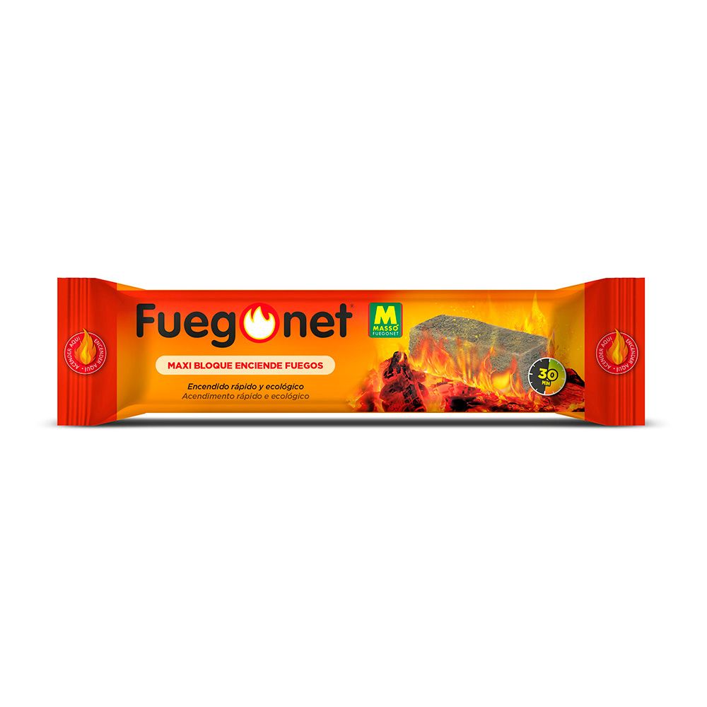 Acendedor de fogo maxi-block, 10,5 x 4,5 x 4 cm