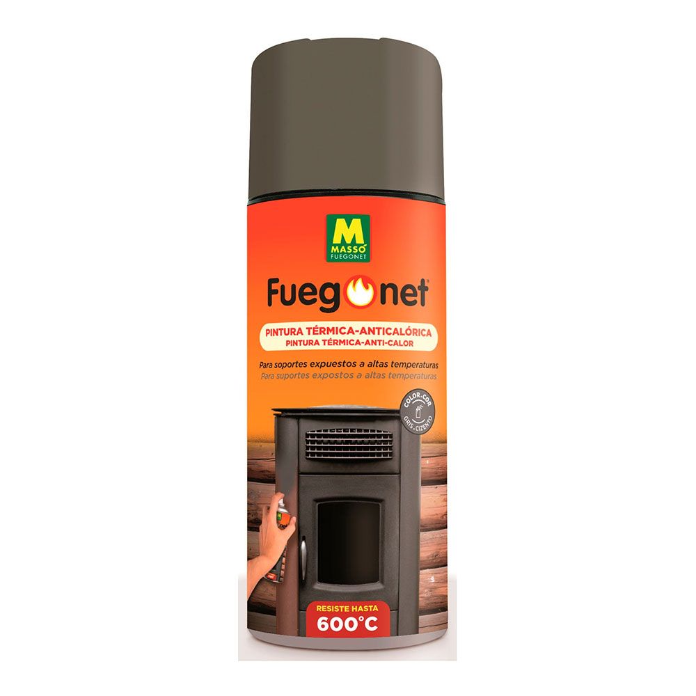 Tinta spray resistente ao calor até 600° cinza 400 ml