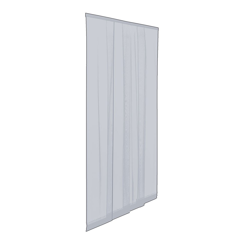 Mosquiteiro de tiras adaptável para porta, cinza, 140 x 240 cm, 6 peças 28 x 240 cm