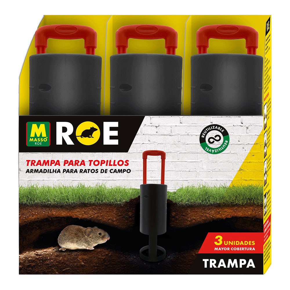 Armadilha mecânica para ratos-cegos, 3 unidades