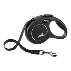 Fita extensível flexi classic preta, 5 m de comprimento, m, suporta até 25 kg.