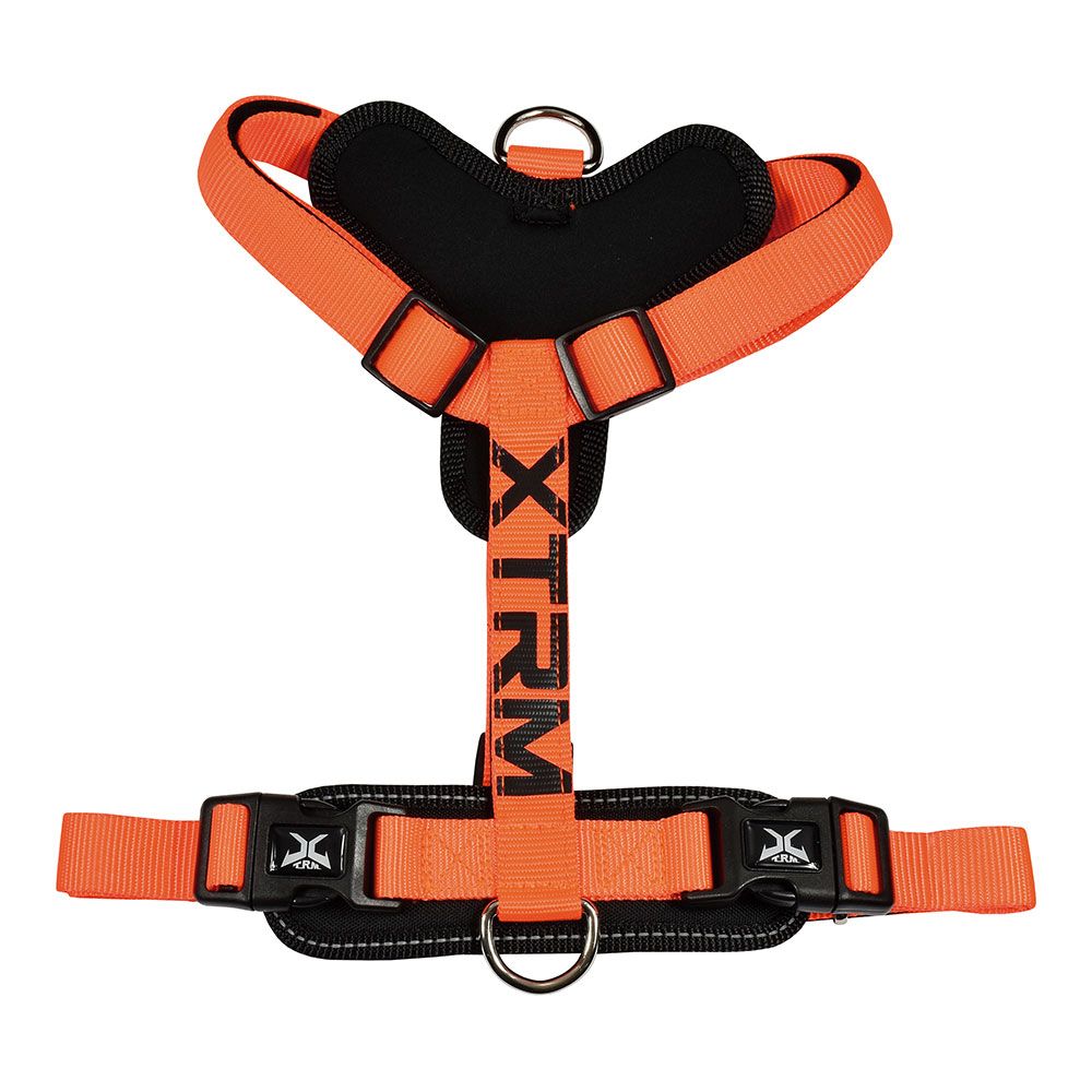 Arnês x-trm cronos neon flash laranja, t-m 20 mm x 46-75 cm