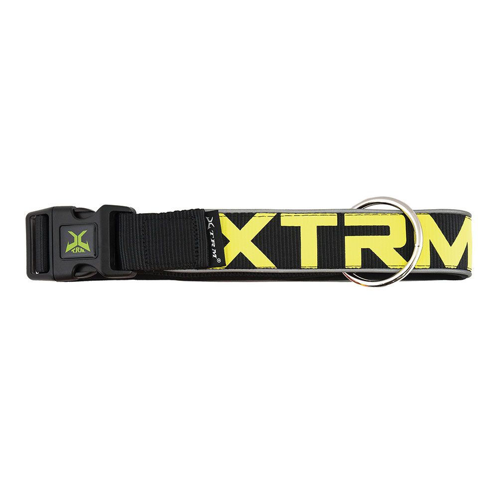 Coleira x-trm neon flash preto 38 mm x 50-70 cm
