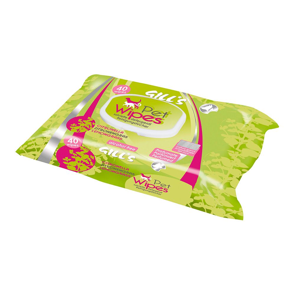 Toalhitas XL para animais de estimação, 30 x 20 cm, 40 UDS, aroma de citronela