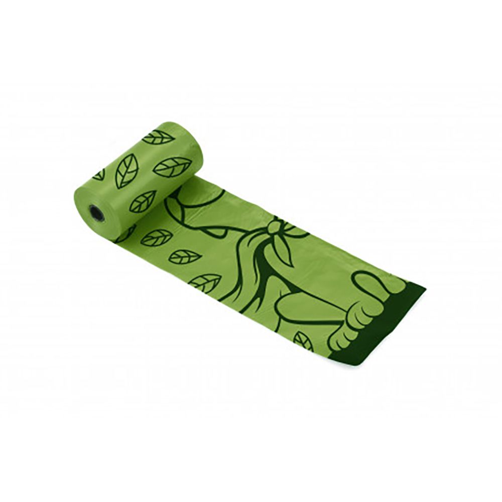 Rolo com 15 sacos higiênicos biodegradáveis, aroma de lavanda, 33 x 22 cm