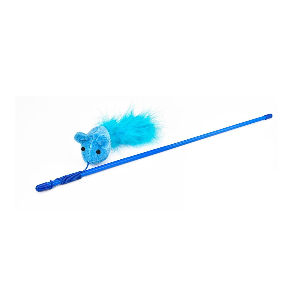 Brinquedo para gatos haste com rato e caneta 48 cm