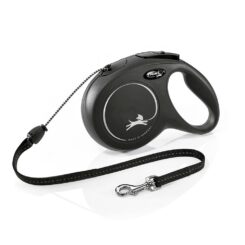 Fita extensível flexi classic preta, 8 m de comprimento, suporta até 20 kg
