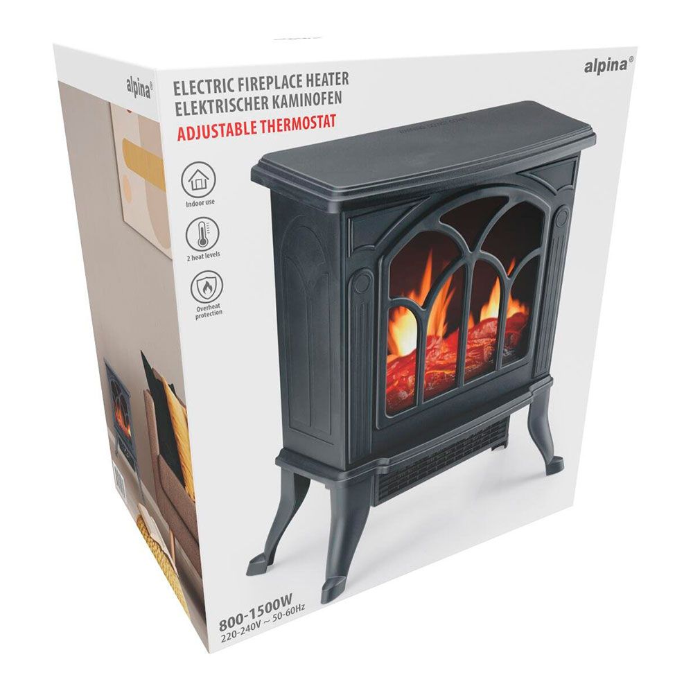 Aquecedor / lareira elétrica PTC 800 - 1500 W