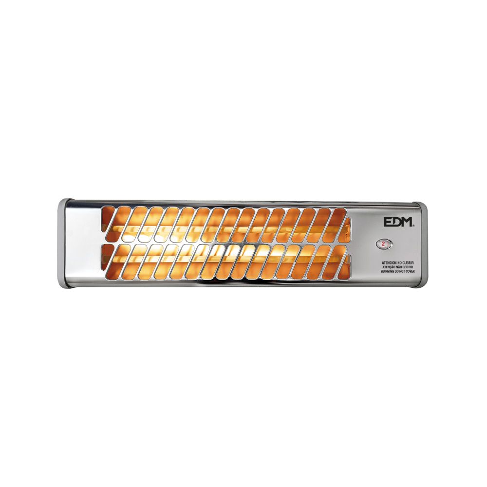 EDM Fogão de banheiro ajustável de quartzo 600 / 1200 w modelo cromado