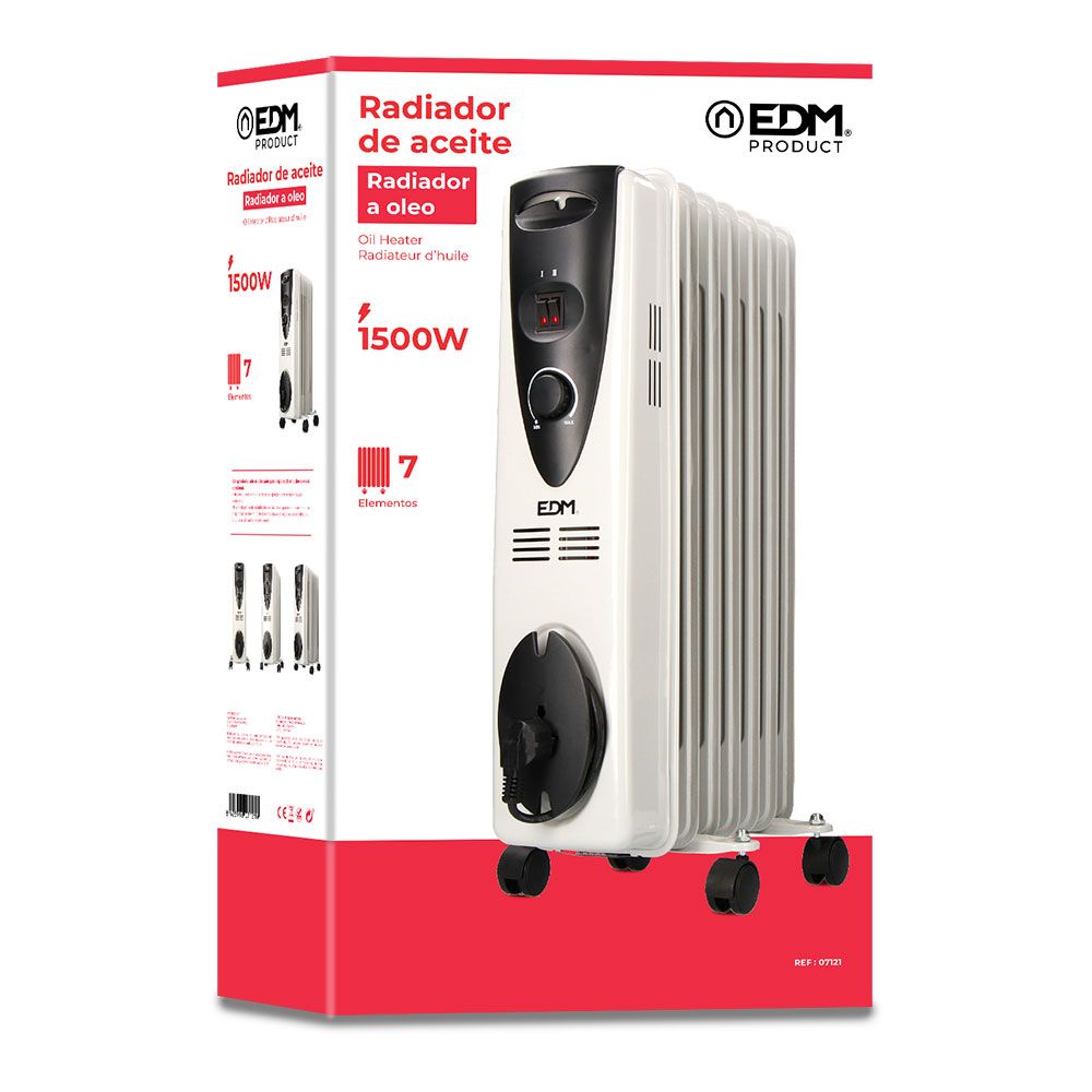 EDM Radiador a óleo 1500 w com 7 elementos - Image 2