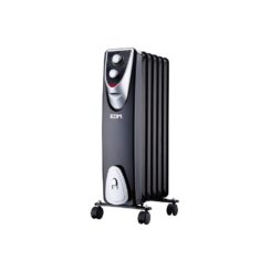 Radiador sem óleo 400/600/1000 W com 6 elementos modelo black edition
