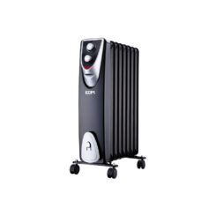 Radiador sem óleo 500 / 1000 / 1500 W com 8 elementos modelo black edition