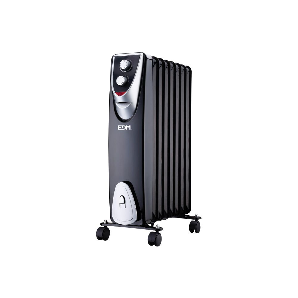 Radiador sem óleo 500 / 1000 / 1500 W com 8 elementos modelo black edition