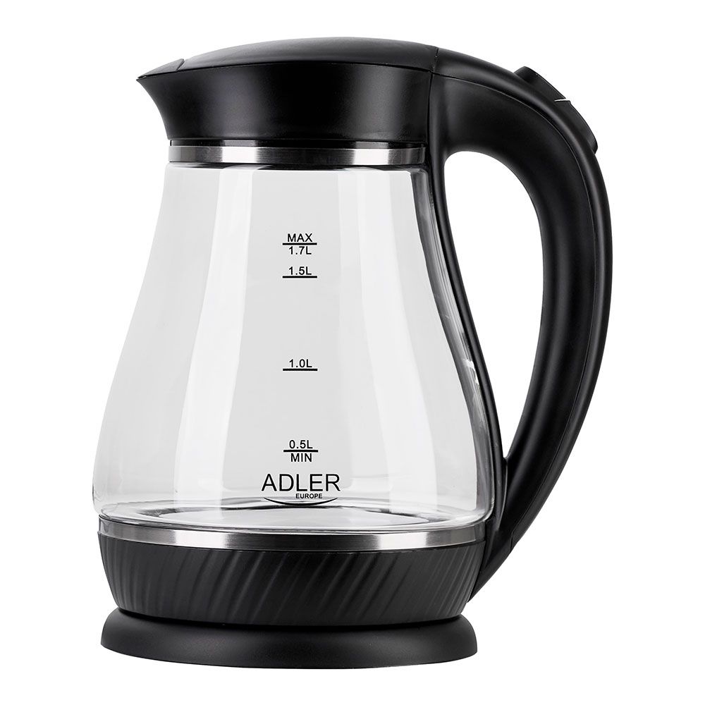 Jarro elétrico de vidro para água 2200 W, 1,7 l