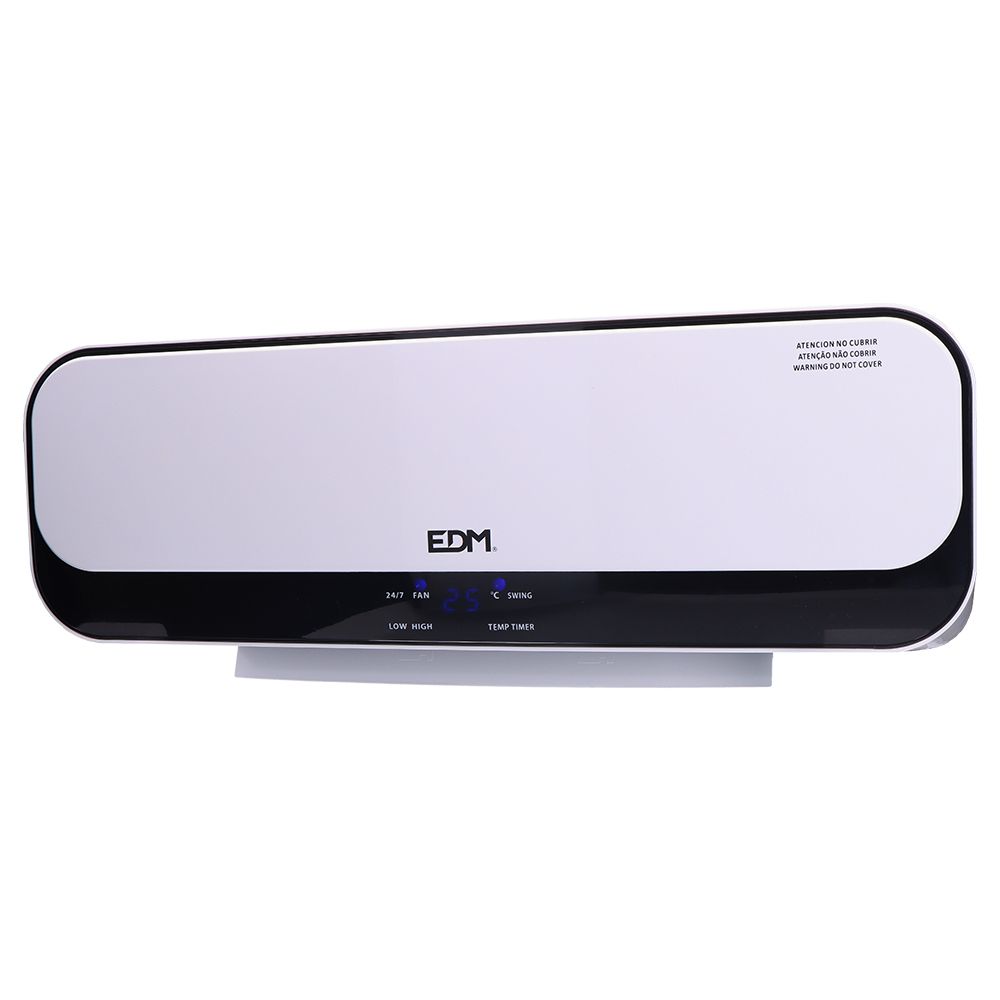 Aquecedor de cerâmica split 1000 - 2000 W, com controle remoto 55,7 x 14,4 x 18,5 cm