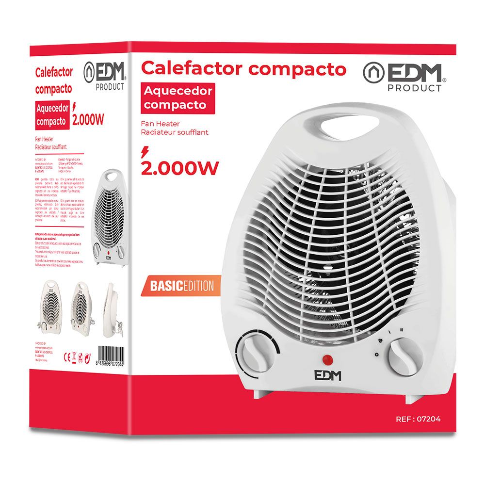 EDM Aquecedor compacto 1000 - 2000 w branco - Image 2