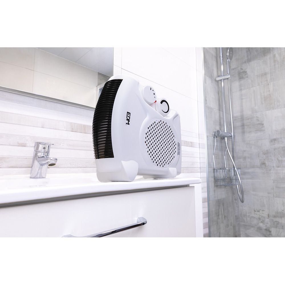 EDM Aquecedor compacto vertical/horizontal 2 em 1 1.000 - 2.000 w branco - Image 4