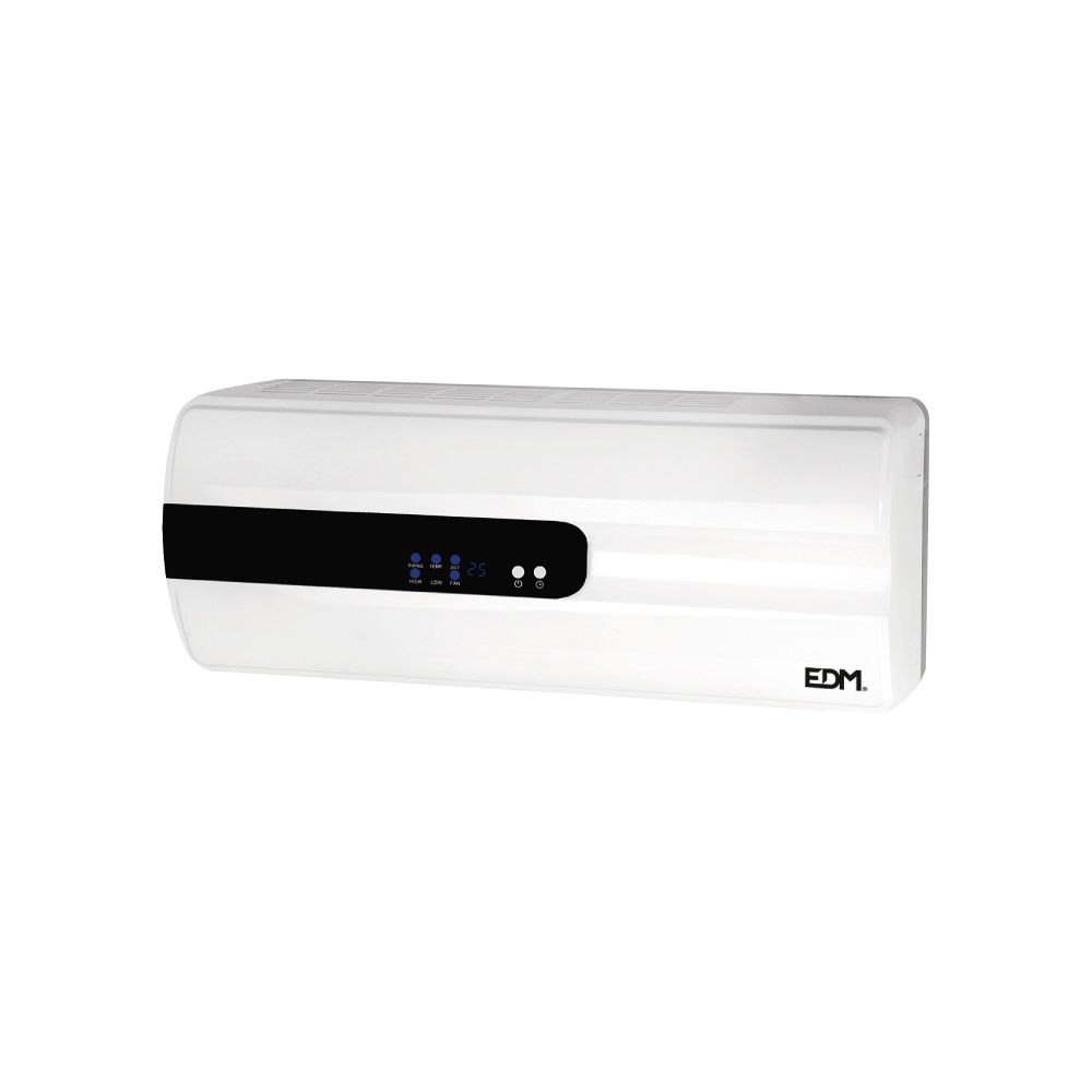 EDM Aquecedor split cerâmico 1000 - 2000 w, com controle remoto 57 x 14 x 22 cm