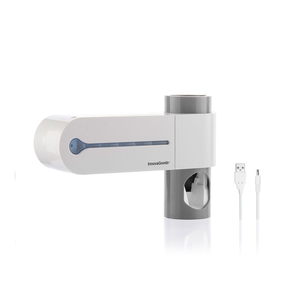 Esterilizador UV de escovas de dentes com suporte e doseador de pasta de dentes smiluv innovagoods
