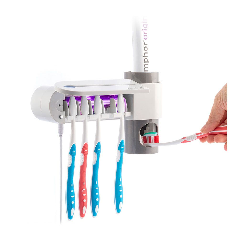 Esterilizador UV para escova de dentes com porta-pasta e dispensador - Image 2