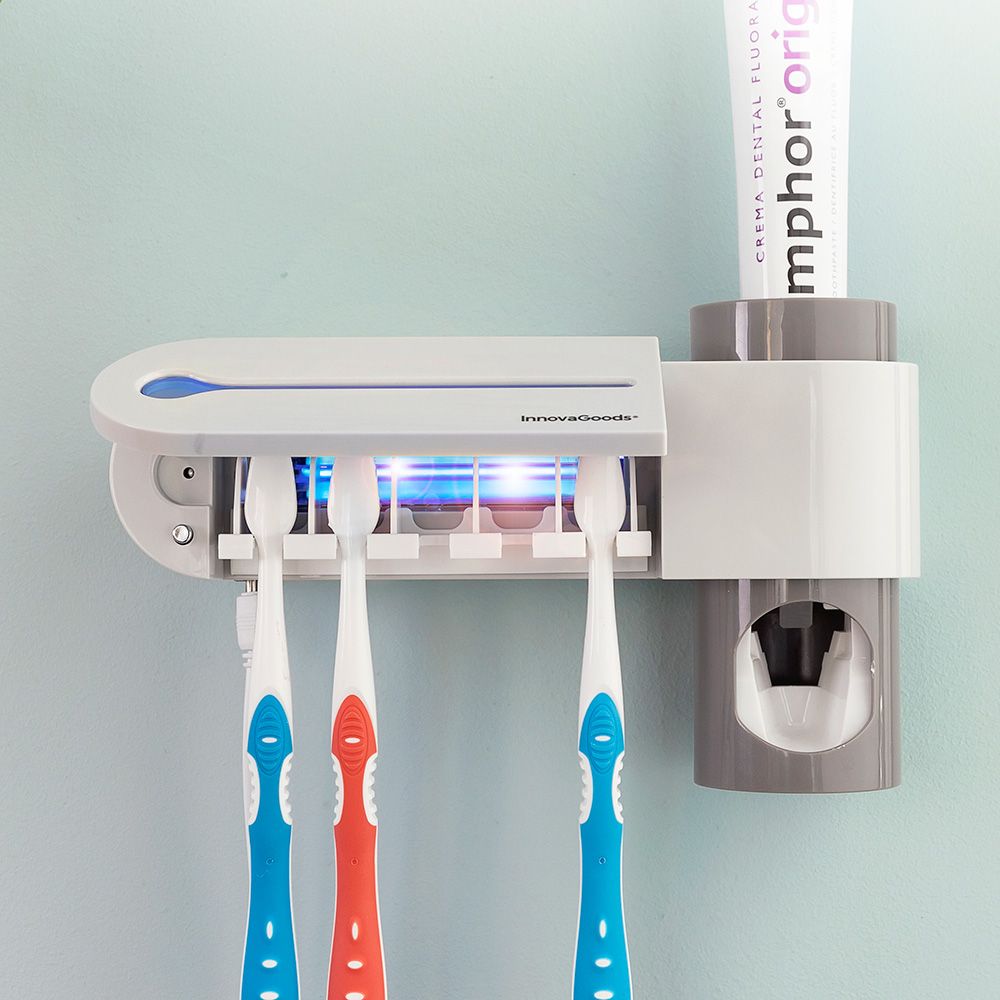 Esterilizador UV para escova de dentes com porta-pasta e dispensador - Image 3