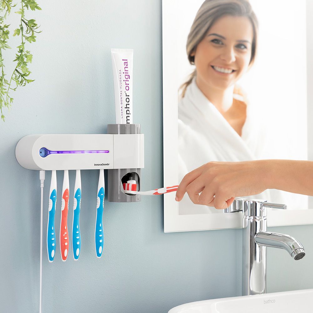 Esterilizador UV para escova de dentes com porta-pasta e dispensador - Image 5