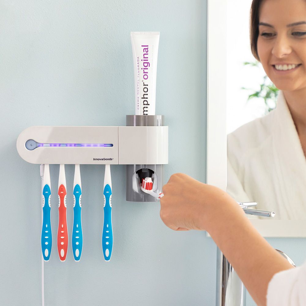 Esterilizador UV para escova de dentes com porta-pasta e dispensador - Image 6