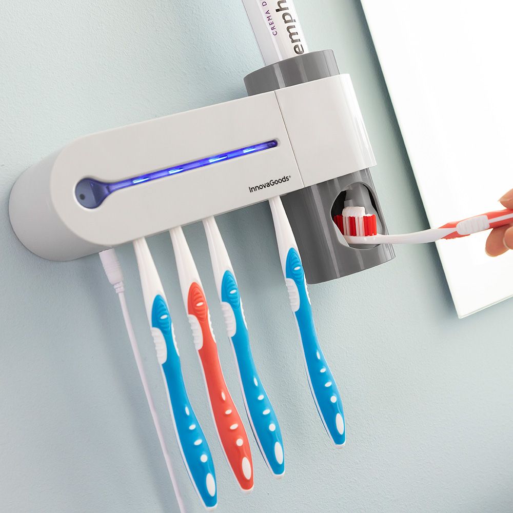 Esterilizador UV para escova de dentes com porta-pasta e dispensador - Image 7