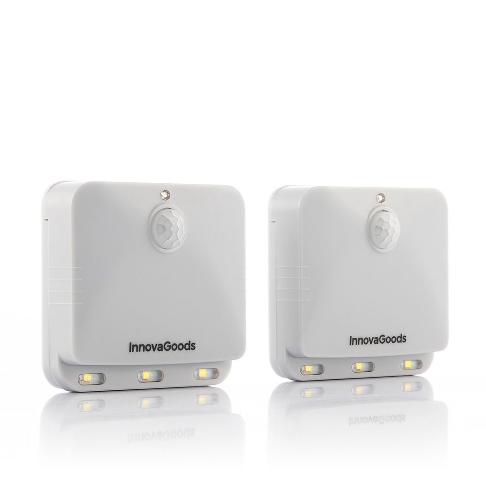 Luz noturna LED com sensor de movimento, 2 unidades