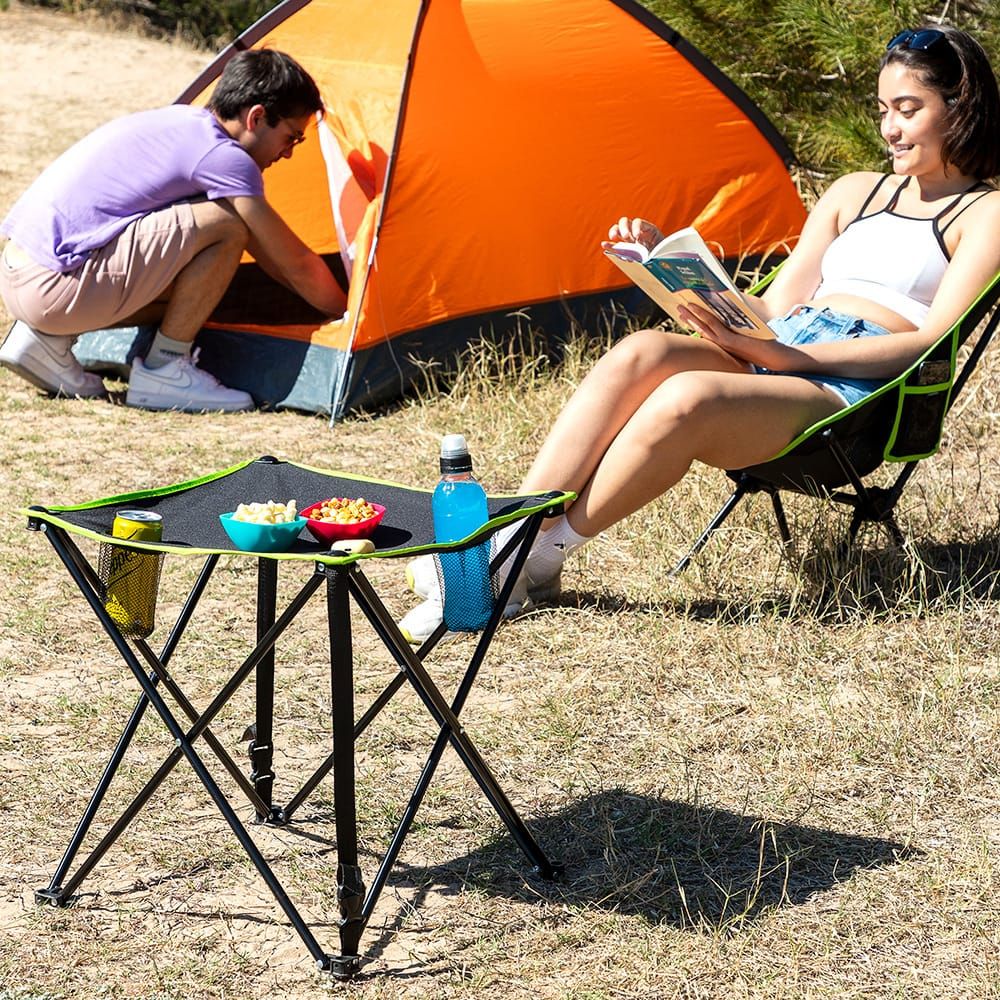 Mesa de camping dobrável em tecido com capa cafolby - Image 6