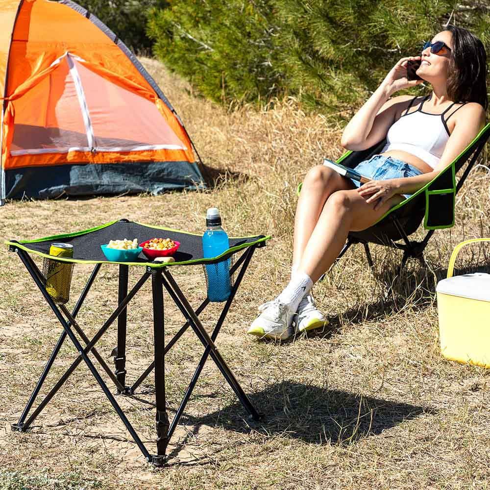 Mesa de camping dobrável em tecido com capa cafolby - Image 13