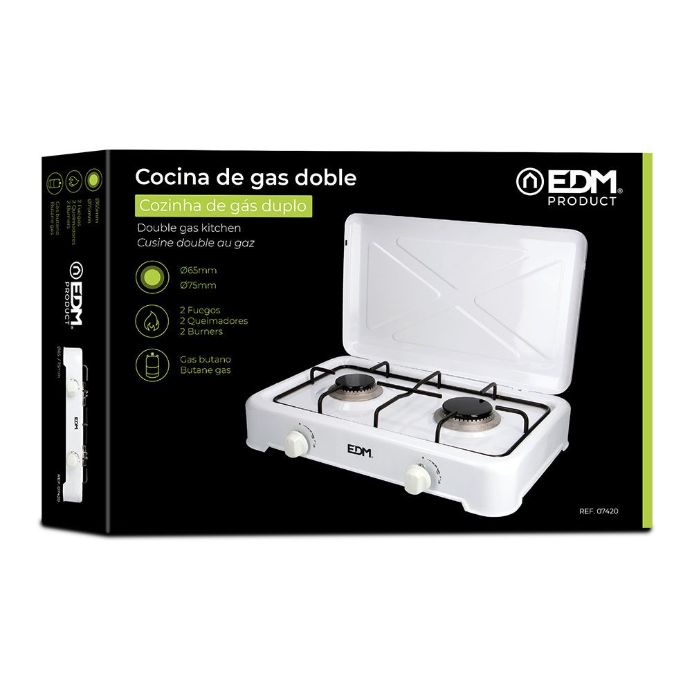 EDM Fogão a gás esmaltado de 2 bocas - Image 2