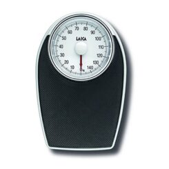 Balança analógica de banho branco/preto, máximo 150 kg