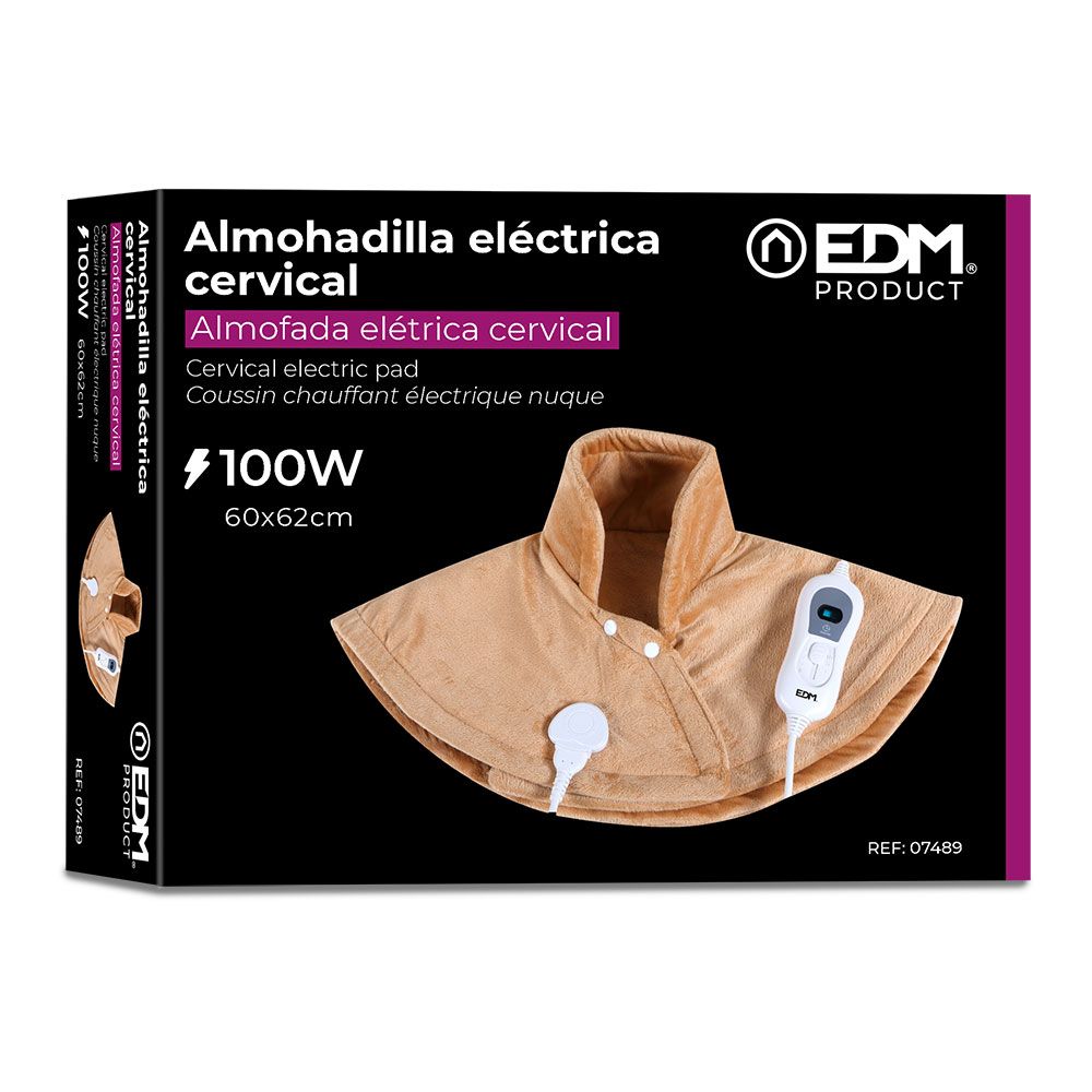 EDM Almofada elétrica cervical 100 w 60 x 62 cm - Image 2