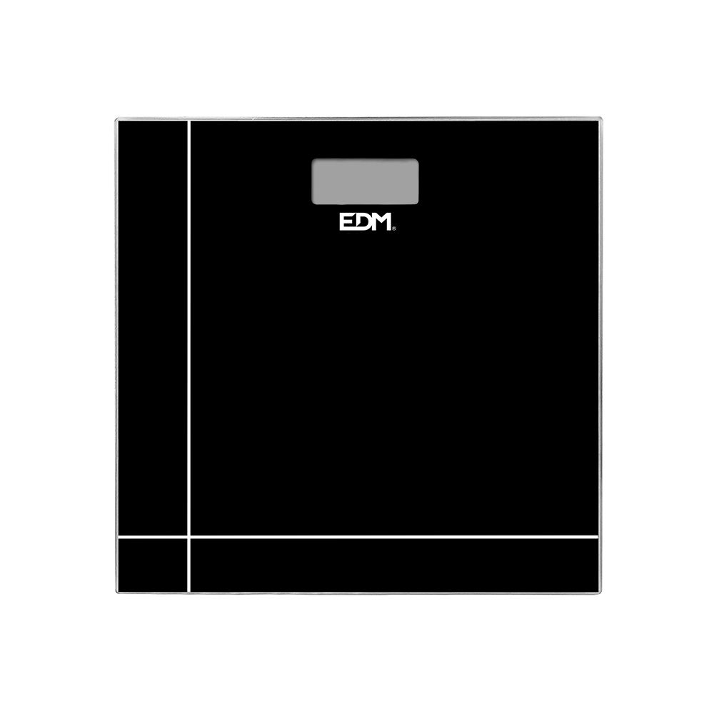 EDM Balança de banheiro digital preta, máximo 180 kg - Image 2
