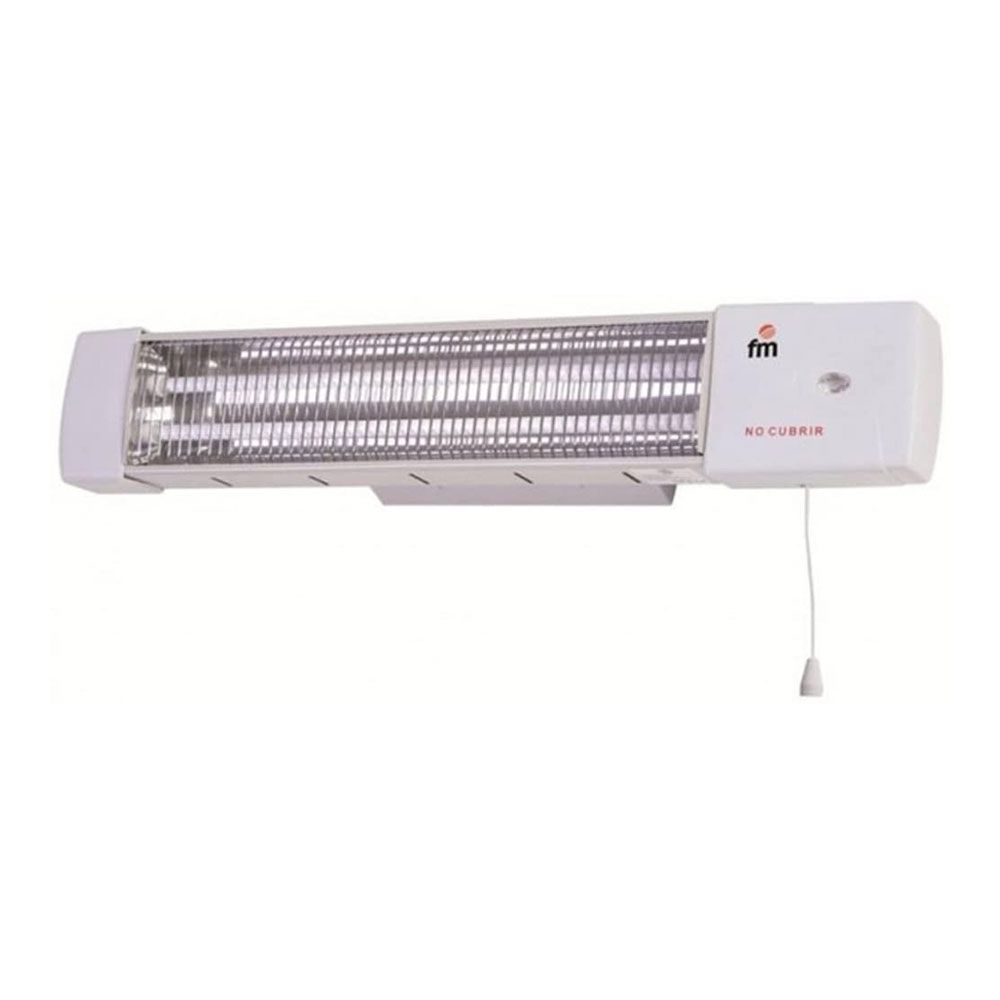 Aquecedor de quartzo 1502-C, para pendurar, 2 barras, 1200 W, branco, 57 x 10 x 11 cm