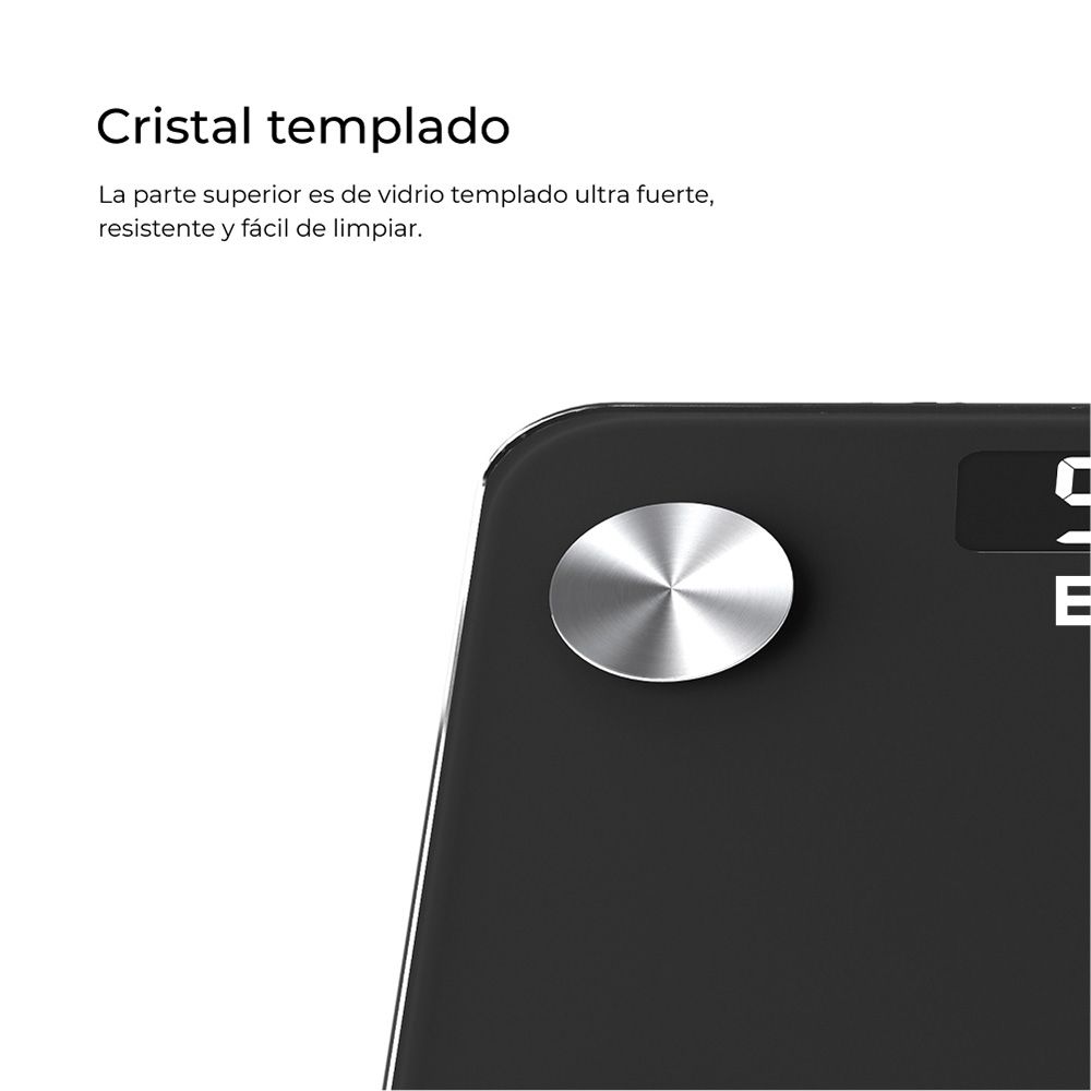 Balança de banheiro digital inteligente com bluetooth, preta, máximo 180 kg - Image 4
