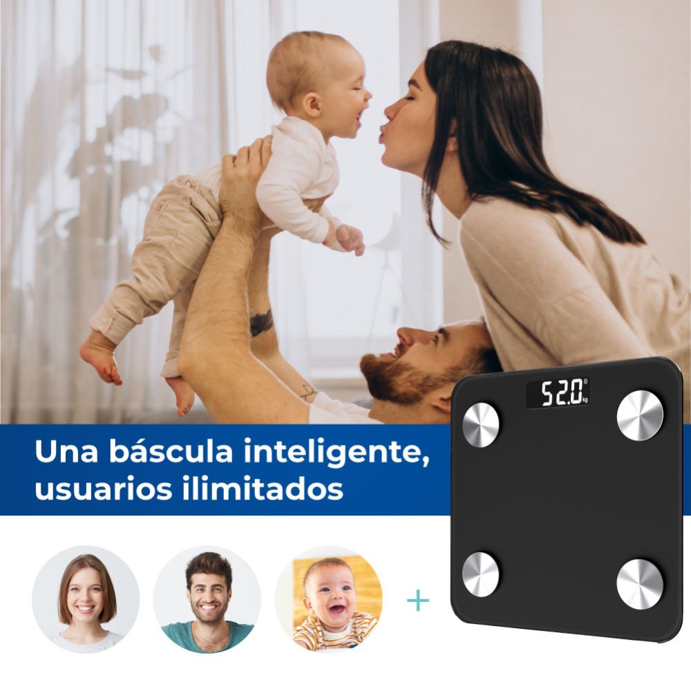 Balança de banheiro digital inteligente com bluetooth, preta, máximo 180 kg - Image 10